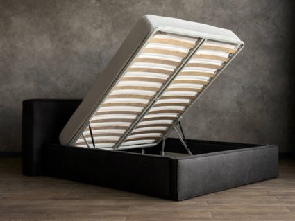 Кровать Сонум Europa Экокожа Бежевый перламутровый (с подъемным механизмом) 90х190