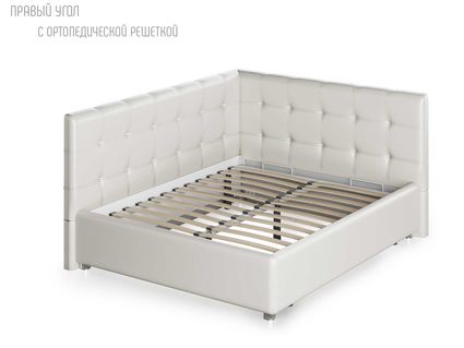 Кровать Nuvola Sabina угловая Velutto 22 90х190