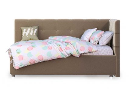 Кровать Nuvola Sabina угловая Velutto 22 90х190