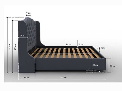 Кровать Sleeptek Premier 5 Велюр 46 (с подъемным механизмом) 264